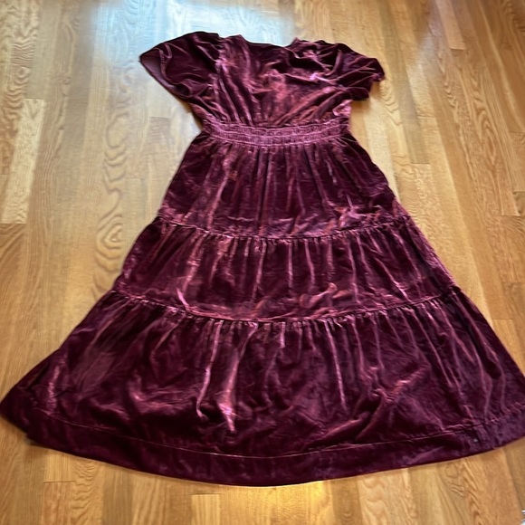 Anthropologie The Somerset Maxi Dress: Velvet Edition Red Size XL NWT - Picture 10 of 10